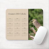 Night Heron: Customize full year 2026 calendar  Mousepad (Mit Mouse)