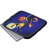 Night Hexenkatze Laptopschutzhülle (Vorne Knopf)