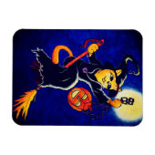 Night Hexenkatze Magnet (Horizontal)