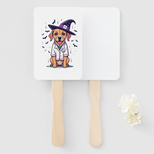 Night Howgs and Healthcare One Spooky Nurse Dog Fächer (Vorne und Hinten)