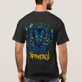 Night Howler Spooky Blue Creature Halloween Art T-Shirt (Rückseite)