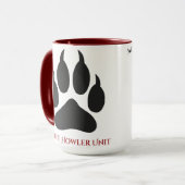 Night Howler Unit Nurse Tasse - Dunkler Spaß Wolf (Vorderseite Links)