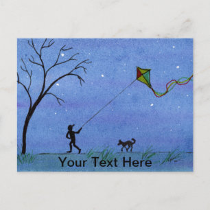 Night Kite Postkarte