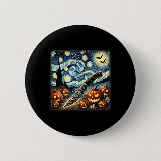 Night Knife Koch Halloween Button (Vorderseite)