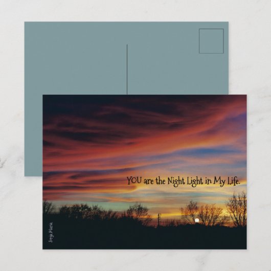 *'Night Light' design Postkarte (Vorne/Hinten)