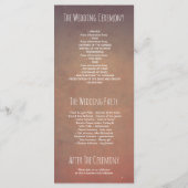 Night Light Fireflies Field Rustic Wedding Program Programm (Rückseite)