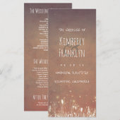 Night Light Fireflies Field Rustic Wedding Program Programm (Vorne/Hinten)