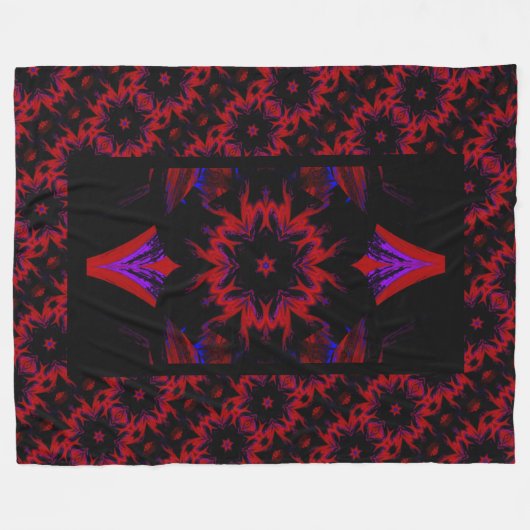 Night Lotus Fleece Blanket (Vorderseite (Horizontal))