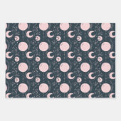 Night Magic Witchy Dark Boho Glam Celestial Pastel Geschenkpapier Set (Vorderseite)