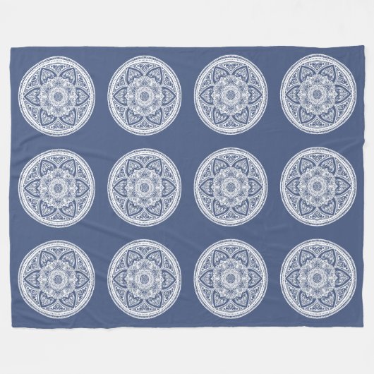 Night Mandala Fleecedecke (Vorderseite (Horizontal))