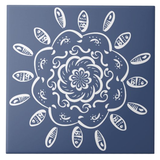 Night Mandala Fliese (Vorderseite)