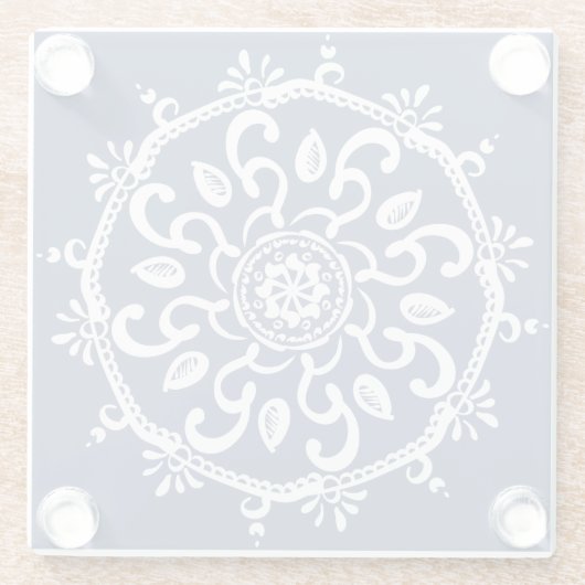 Night Mandala Glasuntersetzer (Rückseite)