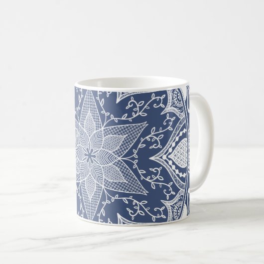 Night Mandala Kaffeetasse (VorderseiteRechts)