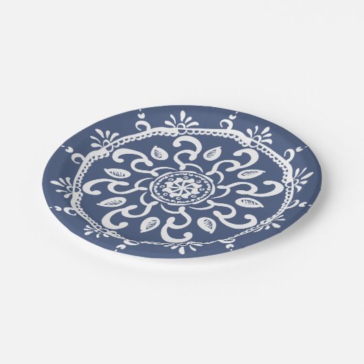 Night Mandala Pappteller (Schrägansicht)