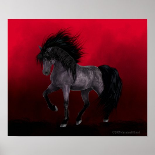 Night Mare ist Gewartet Gothic Art Poster (Vorne)