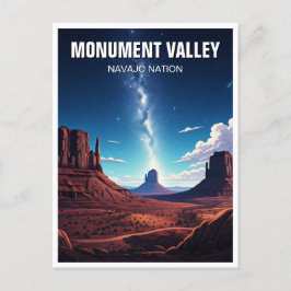 Night Monument Valley Navajo Nation Souvenir Postkarte