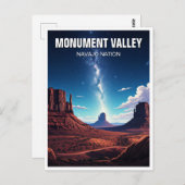 Night Monument Valley Navajo Nation Souvenir Postkarte (Vorne/Hinten)