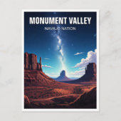 Night Monument Valley Navajo Nation Souvenir Postkarte (Vorderseite)