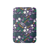 Night Moon Garden Floral Botanisches Muster Badematte (Vorderseite Vertikal)