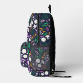 Night Moon Garden Floral Botanisches Muster Bedruckter Rucksack (Rechts)