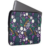 Night Moon Garden Floral Botanisches Muster Laptopschutzhülle (Vorne Rechts)