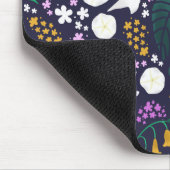 Night Moon Garden Floral Botanisches Muster Mousepad (Ecke)