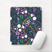 Night Moon Garden Floral Botanisches Muster Mousepad (Mit Mouse)