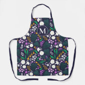 Night Moon Garden Floral Botanisches Muster Schürze (Vorderseite)