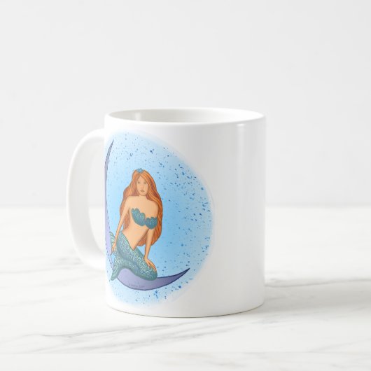 Night Moon Mermaid Kaffeetasse (Vorderseite Links)