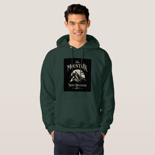 "Night Mountain Adventure" Hoodie (Vorne ganz)