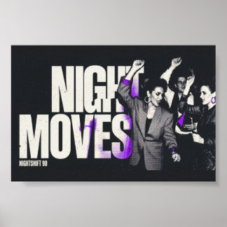 Night Moves Retro Dance Club 6x4 Archiv-Kunst Druc Poster