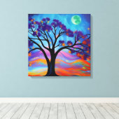 Night Nature Malerei Leinwanddruck (Insitu (Holzboden))