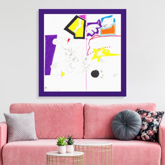 Night & Nickerchen Drawings 02 Canvas print Leinwanddruck (Insitu (Wohnzimmer))