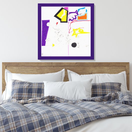 Night & Nickerchen Drawings 02 Canvas print Leinwanddruck (Insitu (Schlafzimmer))