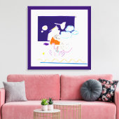 Night & Nickerchen Drawings 11 Sie sah sich ihre H Leinwanddruck (Insitu (Wohnzimmer))