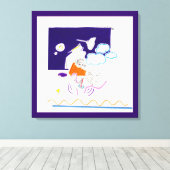 Night & Nickerchen Drawings 11 Sie sah sich ihre H Leinwanddruck (Insitu (Holzboden))