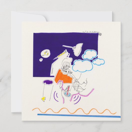 Night & Nickerchen Zeichnungen 11 Seltsame Einladu Einladung (Vorderseite)