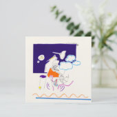 Night & Nickerchen Zeichnungen 11 Seltsame Einladu Einladung (Stehend Vorderseite)