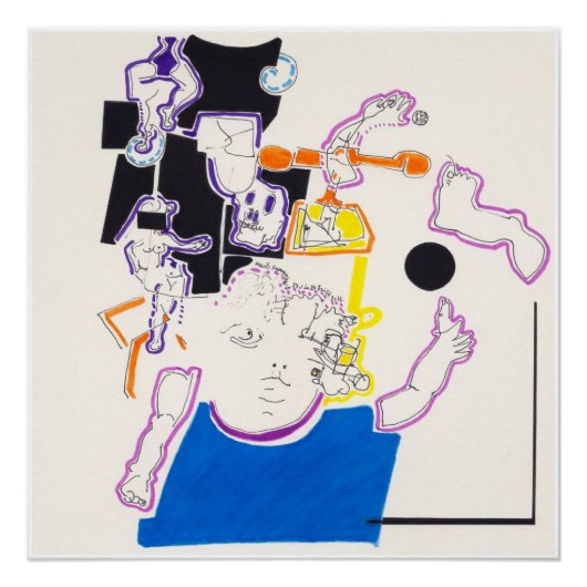 Night & Nickerchen Zeichnungen 14 von Pascale Baud Poster (Vorderseite)