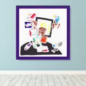 Night & Nickerchen Zeichnungen Die Katze sah auf T Leinwanddruck (Insitu (Holzboden))