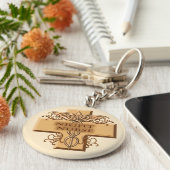 Night Nurse Cross Caduceus Schlüsselanhänger (Seite)