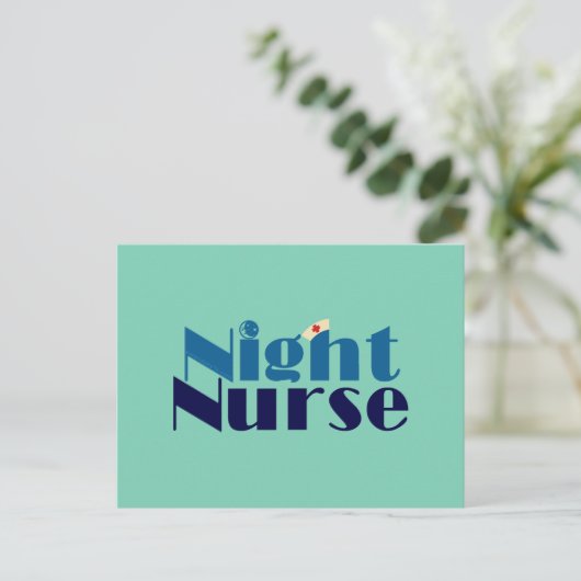 Night Nurse Postkarte (Stehend Vorderseite)