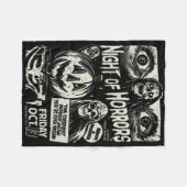 Night of Horrors Spooky Skeleton Kürbislaterne Ha Fleecedecke (Vorderseite (Horizontal))