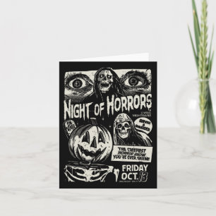 Night of Horrors Spooky Skeleton Kürbislaterne Ha Karte