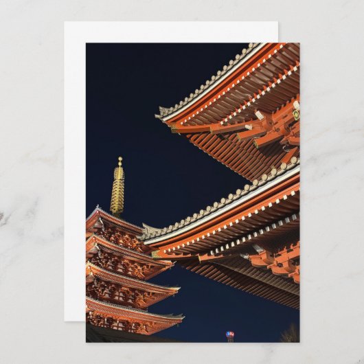 Night of Kaminarimon in Tokyo Japan Einladung (Vorne/Hinten)