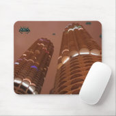 Night of the Marina City Invaders Mousepad (Mit Mouse)