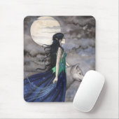 NIght of the Wolf Gothic Fantasy Mousepad (Mit Mouse)