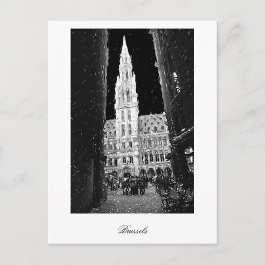 Night on the Grand Place, Brussels Postkarte (Vorderseite)