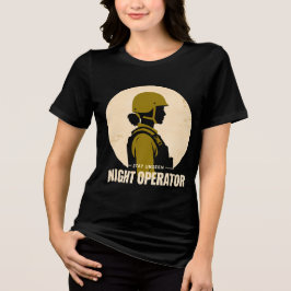 Night Operator Vintage Damen Tactical T-Shirt Tri-Blend Shirt