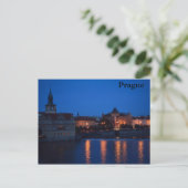 NIGHT OVER PRAG POSTCARD POSTKARTE (Stehend Vorderseite)